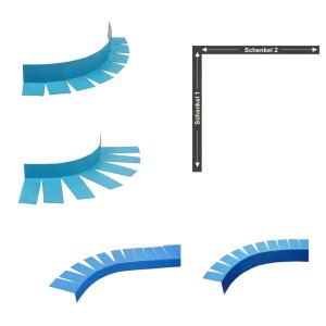 Folie Verbundblech Winkel 90° I-Ausschnitt,...