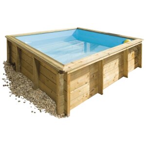 Holzpool Holzschwimmbecken Tropic Junior 2,0 x 2,0 x 0,64...