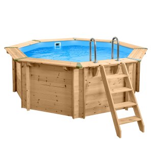 Holzpool Holzschwimmbecken Bali 3,55 x 1,16 m Achteckbecken