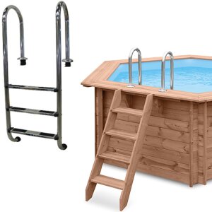 Holzpool Holzschwimmbecken Bali 3,55 x 1,16 m Achteckbecken