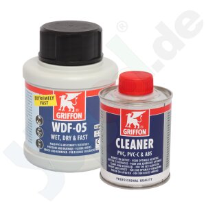 Paket Griffon PVC Kleber Dose WDF-5 250 ml & Reiniger...