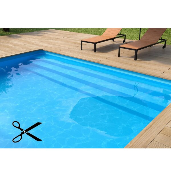 BWT Poolfolie Sonderanfertigung Innenhülle B-Liner 0,8 mm Keilbiese P3 blau