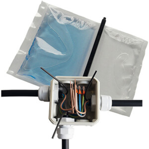 Unterwasser Kabeldose Gelbox-T40 Typ GQ IP68 90 x 90 x 52 mm für Kabel 9-17 mm