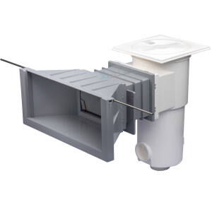 Set BWT High-Level Skimmer SL119-M-MR 4x Einlaufdüse +Bodenablauf Color hellgrau