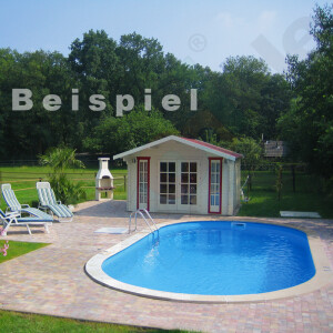 Pool Border Stones VENETIA straight for square pools 7,0 x 3,0 m white