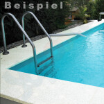 Pool Border Stones VENETIA straight for square pools 7,0 x 3,0 m white