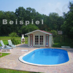 Pool Border Stones VENETIA straight for square pools 7,0 x 3,0 m white