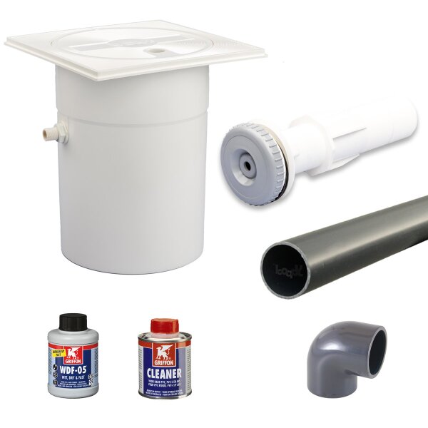 Paket BWT Procopi Pool Wasserstandsregler Niveauregulierer RN-305 Düse hellgrau