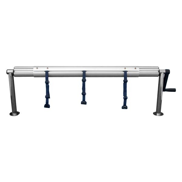 Aufrollvorrichtung Typ 1, Länge 410 - 570 cm, m. 2 Standfüßen f. Flanschbefestigung