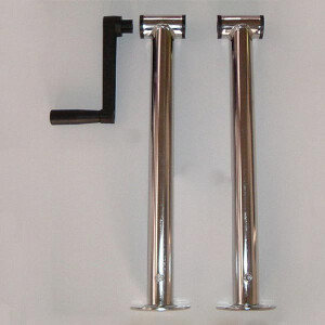 Aufrollvorrichtung Typ 1, Länge 410 - 570 cm, m. 2 Standfüßen f. Flanschbefestigung