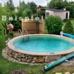 Fastline Pool Paket Einbau Rundbecken PROFI FUN 3,5 m x 1,5 m - Folie 0,8 mm blau