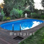 Fastline Pool Paket Ovalbecken 7,0 m x 3,5 m x 1,5 m - Folie 0,8 mm blau