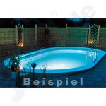 Fastline Pool Paket Ovalbecken 7,0 m x 3,5 m x 1,5 m - Folie 0,8 mm blau