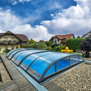 ALBIXON Dallas A Poolüberdachung - Polycarbonat...