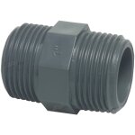 PVC Gewinde Doppelnippel 2 Außengewinde