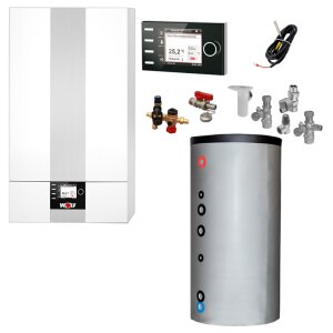 Paket Gas-Brennwerttherme Wolf CGB-2-20 4,4-20,4 kW...
