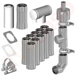 Almeva Abgas Paket für Außenwandsystem 10 m RLU für Wolf CGB-2