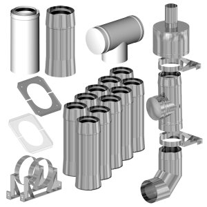 Almeva Abgas Paket für Außenwandsystem 10 m...