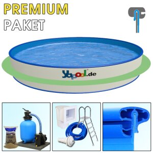Premium Pool Paket B Rundbecken Rundpool PROFI FUN 4,0 x...