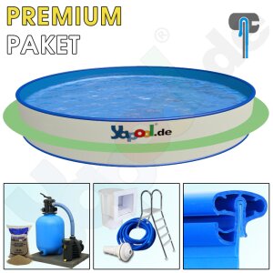 Premium Pool Paket B Rundbecken Rundpool PROFI FUN 5,5 x...