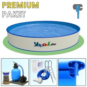 Premium Pool Paket C Rundbecken Rundpool PROFI FUN 4,0 x...