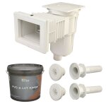 Premium Paket Yapool Stone PS25 Styropor Ovalbecken Ovalpool 4,0 x 8,0 x 1,5 m