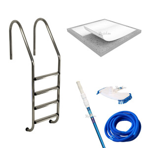 Premium Paket Yapool Stone PS25 Styropor Schwimmbecken Rundpool  4,0 x 1,5 m