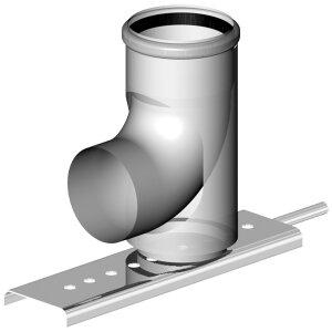 Almeva Abgassystem Abgasbogen 87° mit Auflage DN 60 PPH