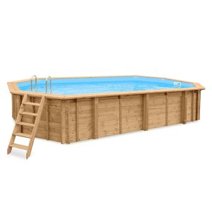 Holzpool Holzschwimmbecken Bali 8,40 x 4,90 x 1,38 m...