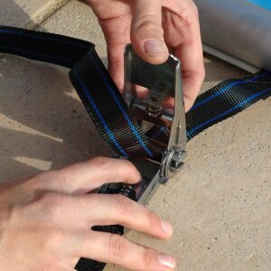 Walter Walu Pool Starlight Rollschutzabdeckung 3,9 x 8,4 m rechteckig Mokka