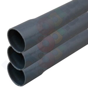 Paket PVC Rohr Ø 50 x 2,4 mm Bund 3 x 5m (15m), grau