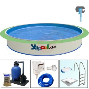 Premium Pool Paket A Rundbecken Rundpool FUN 3,5 m x 1,5...