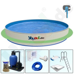 Premium Pool Paket B Rundbecken Rundpool FUN 3,5 x 1,5 m...
