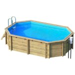 Paket Holzpool Holzschwimmbecken Tropic Octo+ 540 4,87x2,77x1,2m Achteckbecken