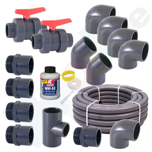 Paket Yapool Stone Classic PS25 Pool Rechteckbecken 4,0 x 8,0 x 1,2 m weiß